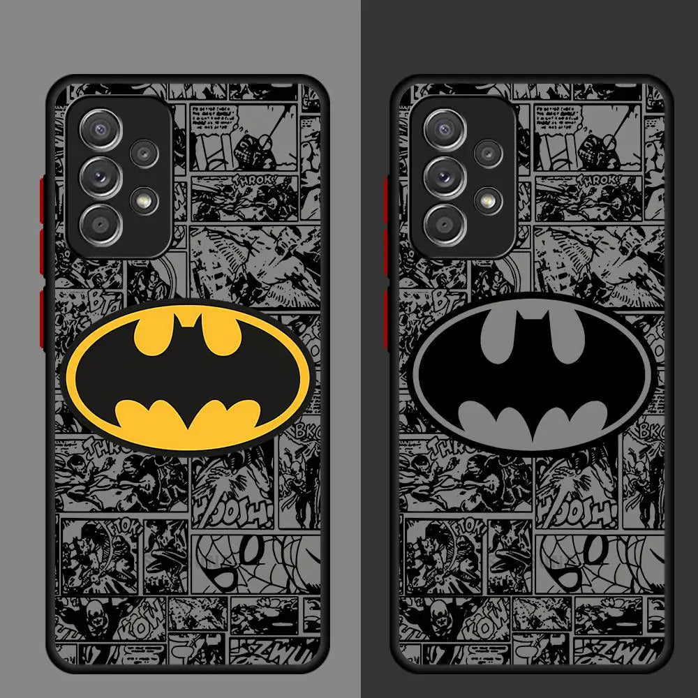 B-Batman Hero Logo Case for Samsung Galaxy A21s A12 A32 A52s A22 A73 A23 A53 A72 5G A52 A13 A33 Cover