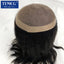 Men Toupee Customized Fine Mono Long Wig For Men 100% Human Hair Men's Wigs Lace&Pu Male Hair Capillary Prosthesis Man Wig