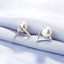 Solid 925 Sterling Silver Lady's Gift Jewelry New Trendy Triangle Pearl Stud Earrings XY0282