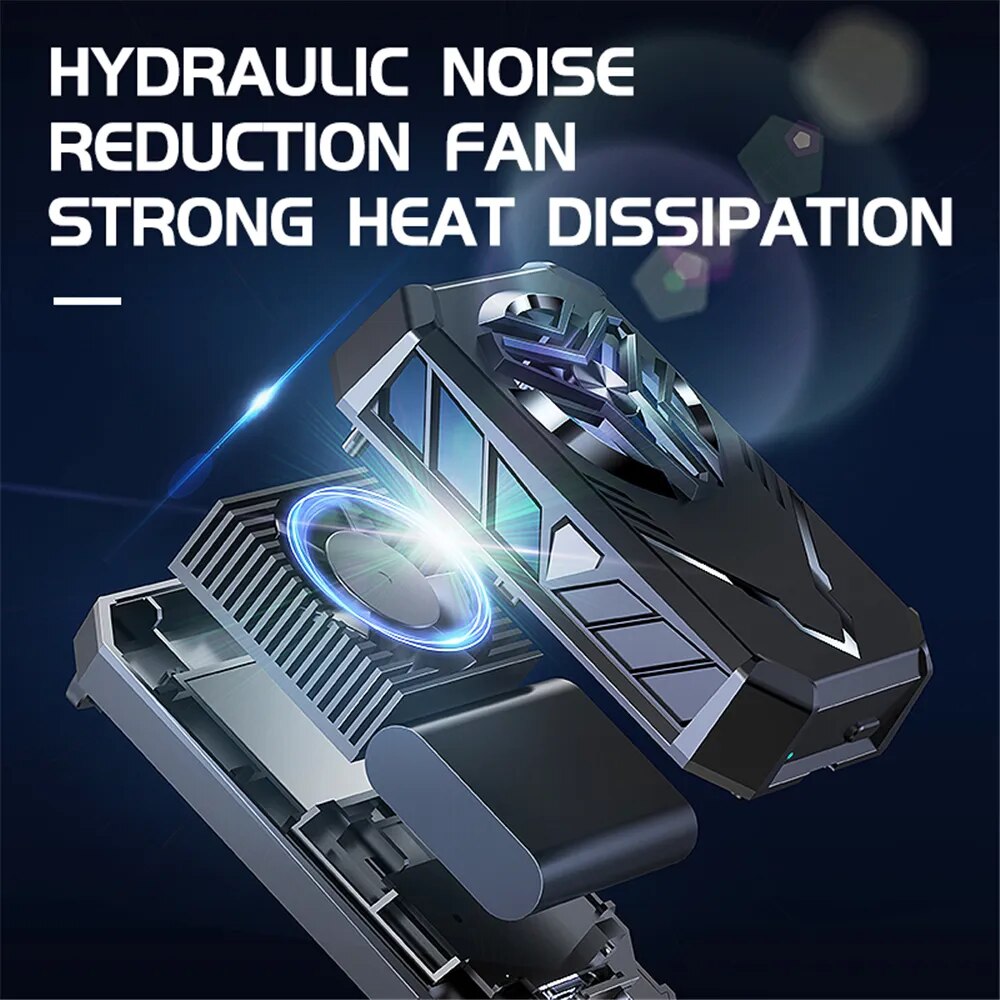 F30 Smart Phone Cooler Portable Rechargeable Fast Radiator Fan Mobile Phone Accessories Width 67-88mm for Gaming Live