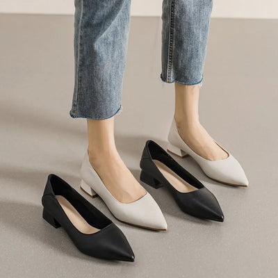 Brand Shoes Female 2023 Summer New Comfortable Shallow Office Women's Shoes Fashion Pointed Toe Low Heel Women's Pumps Zapatos