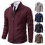 Thickened jacket men's autumn and winter warm trend line stand collar knitted cardigan sweater coat