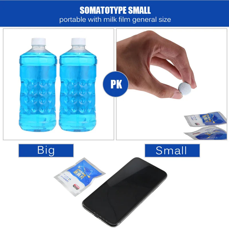 Car Glass Water 2Pcs Windscreen Cleaning Agent Pills Amazing Windshield Cleaner Effervescent Tablets Car Wiper blade accessories