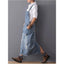 Women Denim Dresses Suspender Sleeveless Strap Straight Long Skirts Summer Loose Jumpsuit Overalls Jeans Dresses 2023 Vestidos