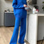 Autumn Winter 2 Pieces Women Sets Knitted Tracksuit Turtleneck Sweater and Straight Jogging Pants Suits