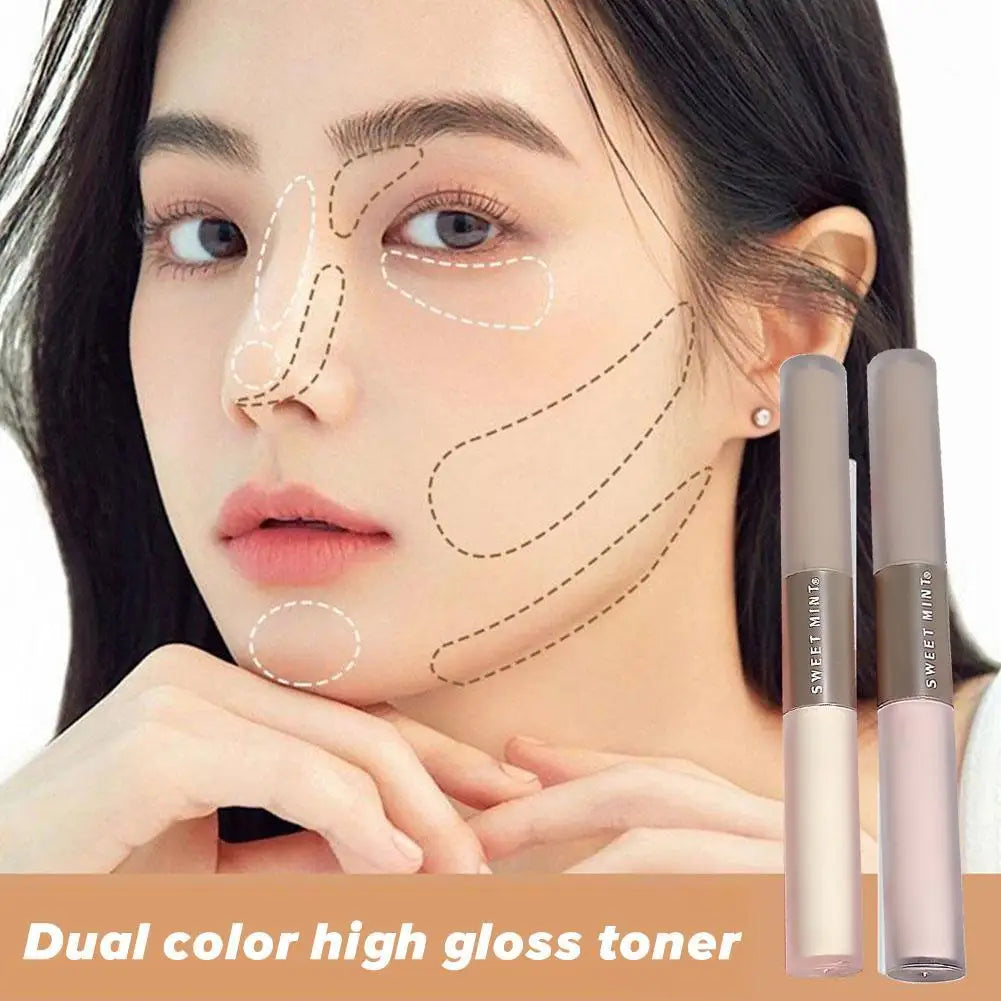 2 In 1 Face Contouring Stick Liquid Contour Stick Brighten Contouring Highlighters Liquid Stick Shadow Matte Contour Cosmet