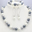 10mm White Gray Black Round Glass Shell Pearl Beads Necklace Bracelet Drop Earrings Sets Jewelry Making Design Gifts for Women