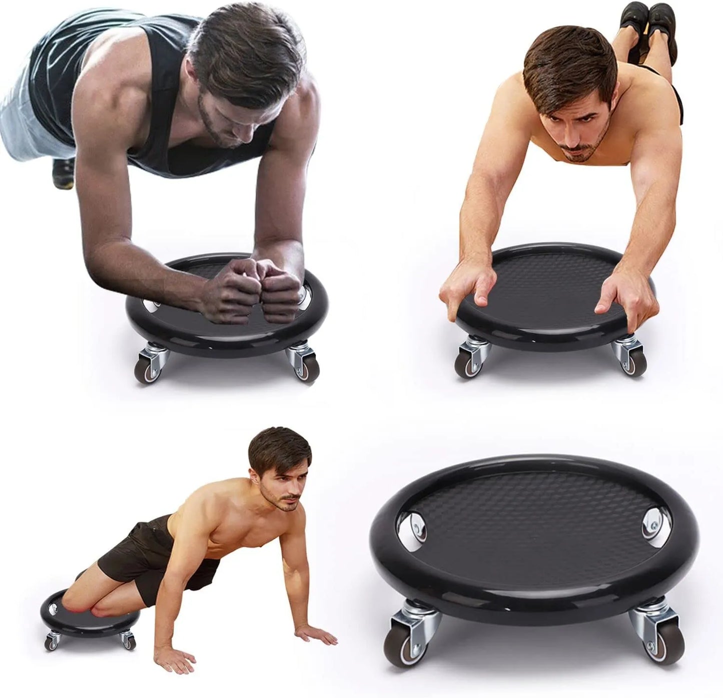 Multi-functional Abdominal Muscle Universal Plate 4-wheel Silent Training Sliding Gear Roller Disc Home Fitness Sports Equipment