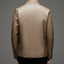 2024 New Men's Faux Leather Jacket Slim Fit Casual Simple Stand Collar Autumn/winter Thin Version Smooths Your Silhouette