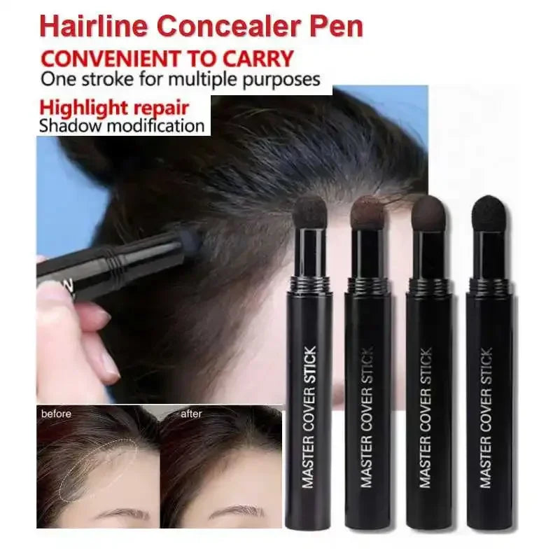 4 Colors Hairline Concealer Pen Eyebrow Pen Hair Line Cover Stick Waterproof Refill Hair Dye Pencil 4 Colors Beard Dye Pen