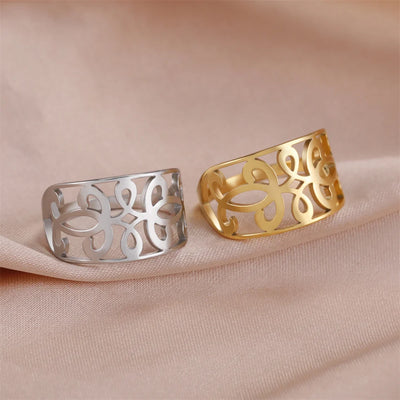 My Shape Celtic Knot Finger Rings Stainless Steel Aesthetic Geometric Rings