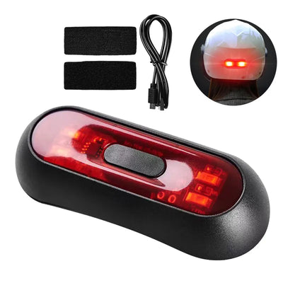 Bicycle Rear Red Safety Light Waterproof LED Motorcycle Helmet Lights Lamp MTB Road Warning Taillights With USB Chargeable Cable