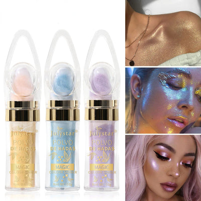 Makeup Make Up 6 Color Body Glitter Shimmer Waterproof Face Glitter Highlighter Powder  High Gloss Female Contour Blush Powder