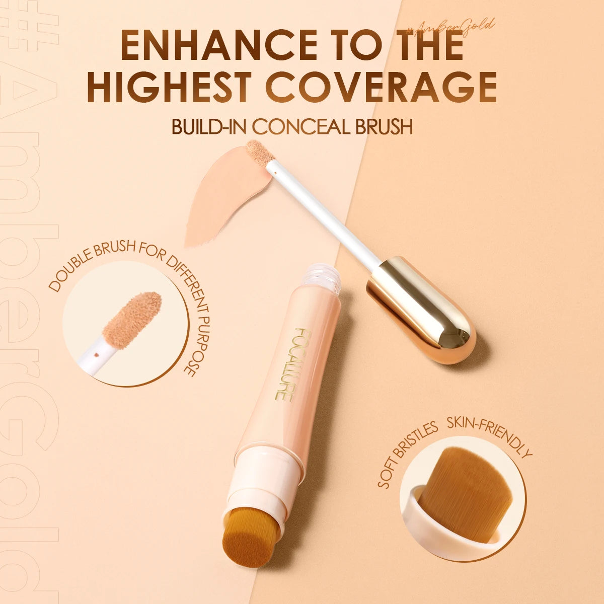 FOCALLURE Matte Flawless Liquid Concealer Foundation Cream Professional Concealing Eye Dark Circle Long-lasting Face Cosmetics