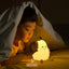 LED Pear Shape Touch Lamp Rechargeable Silicone Night Light Colorful Dimming Bedside Table Light for Kid Gift Bedroom Decoration