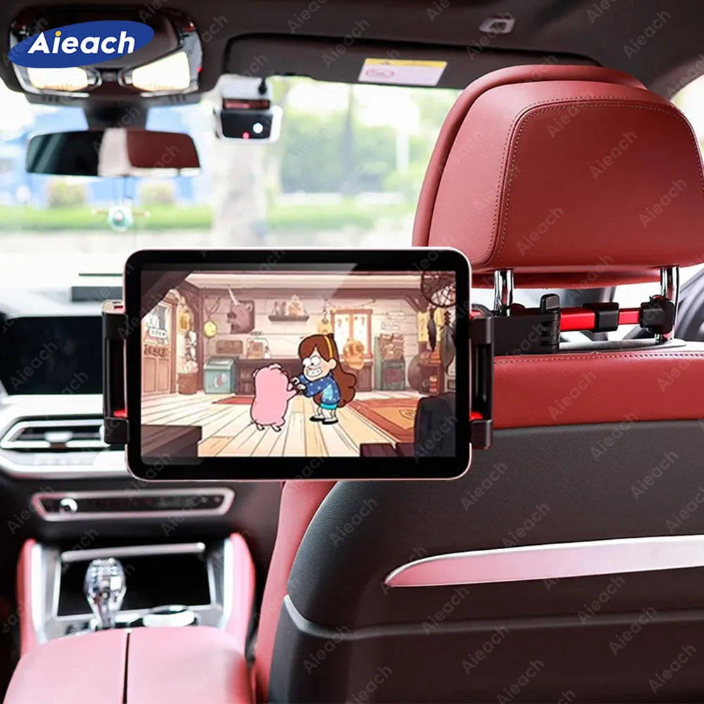 Car Headrest Tablet Holder Retractable Extension Arm Back Seat Travel Tablet Car Mount For 4.7-12.9 inch iPad Stabd Phone Holder