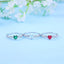 Simple Slim Heart Ring for Women Female Cute Finger Rings Romantic Birthday Gift for Girlfriend Multicolor Zircon Stone Jewelry