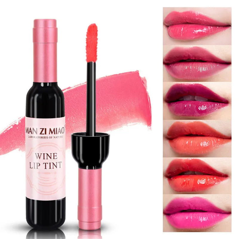 New Arrival Wine Red Korean Style Lip Tint Baby Pink Lip For Women Makeup Liquid Lipstick Moisturize Lip gloss red lip Cosmetic