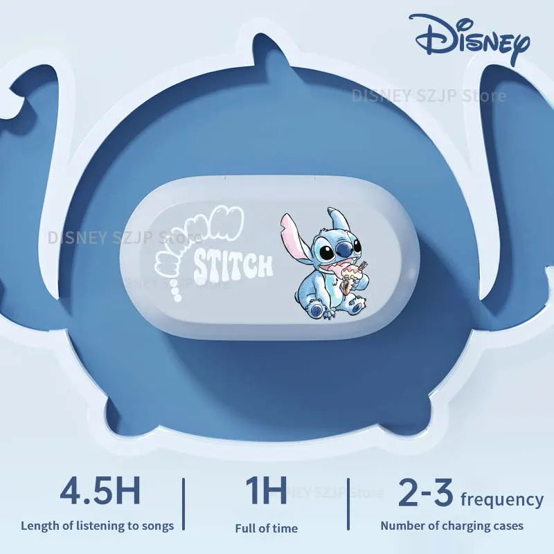 Disney Stitch Angel Mini Wireless Bluetooth 5.3 Earphones D29 HiFi Stereo HD Call Headset In-Ear Long Standby Comfortable Wear