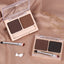 2Color Eyeshadow Powder Makeup Black Brown Coffee Waterproof Eyebrow Powder Eye Shadow Eye Brow Palette with Brush Eyebrow Cream