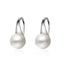 Elegant 925 Silver Needle Big Clear Freshwater Pearl Earrings Round Sterling Pearl Earrings Jewelry Classic Earrings for Women