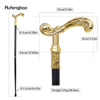 Golden Flower Walking Stick Decorative Vampire Cospaly Vintage Party Fashionable Walking Cane Halloween Crosier 94cm