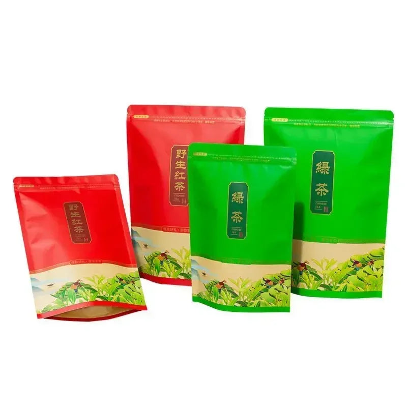 250g/500g Chinese Tea Longjing Tea Pot Zipper Bags YunWu Biluochun Green Tea Recyclable Sealing No Packing Bag Droshipping