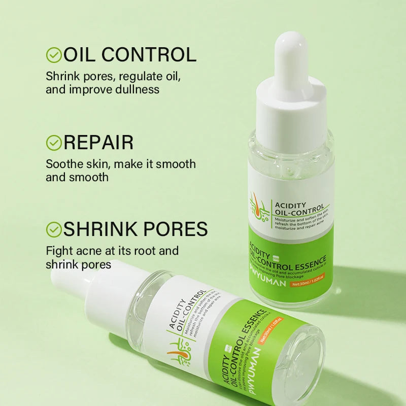 Lactobionic Acid Pore Shrink Face Serum Oil Control Acne Treatment Smooth Pores Repair Essence Brightening Moisturizer Skin Care