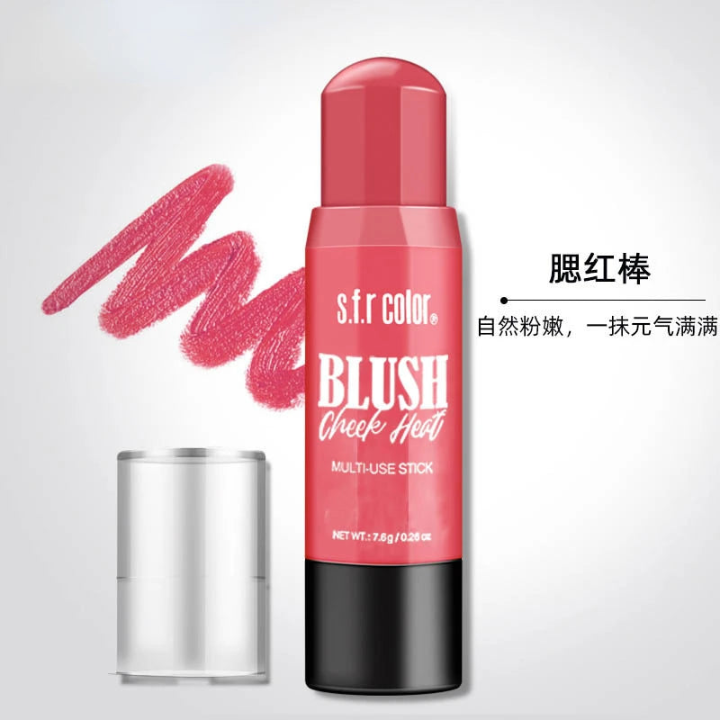 Powder Blusher Strip Cream Powder Blusher Stick Nude Makeup Rouge Powder Blusher Lipstick Cosmetics Palette Contour Shadow