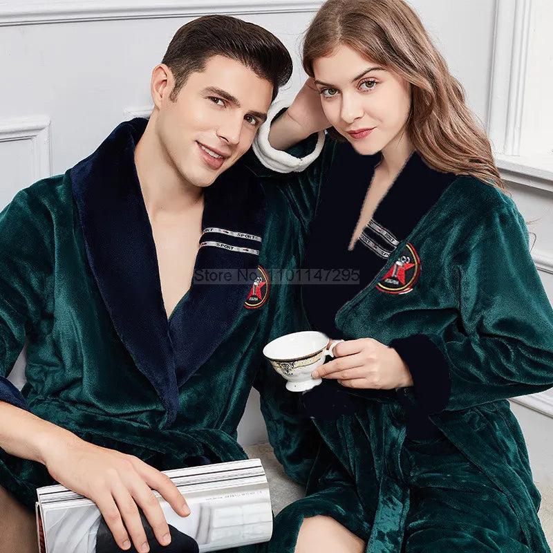 Female Coral Fleece  Couple Nightgown