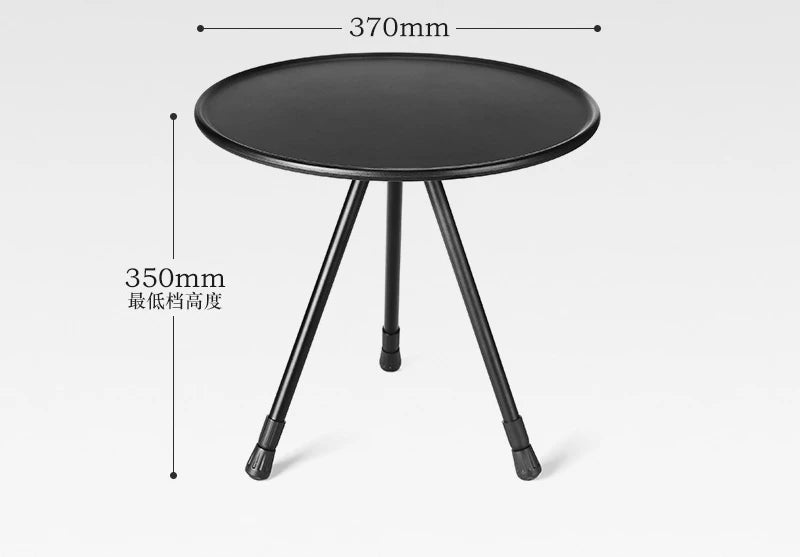 Telescopic Folding Round Table Outdoor Three-legged Dining Table Portable Aluminum Alloy Hike Picnic Liftable Table Coffee Table