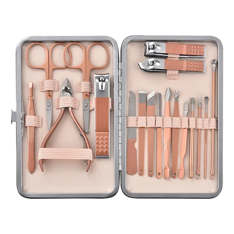 Professional Nail Clipper Set Stainless Steel Nail Cutter Manicure Pedicure Set Nails accessories and tools Nail Cleaning Set