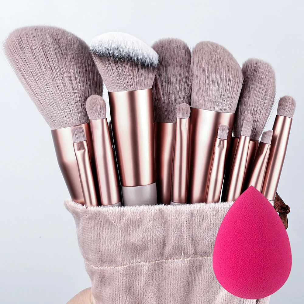 10-13Pcs Makeup Brushes Set Professional detail brush Blush Brush Foundation Concealer Contour Eyeshadow Brush Women Beauty Tool