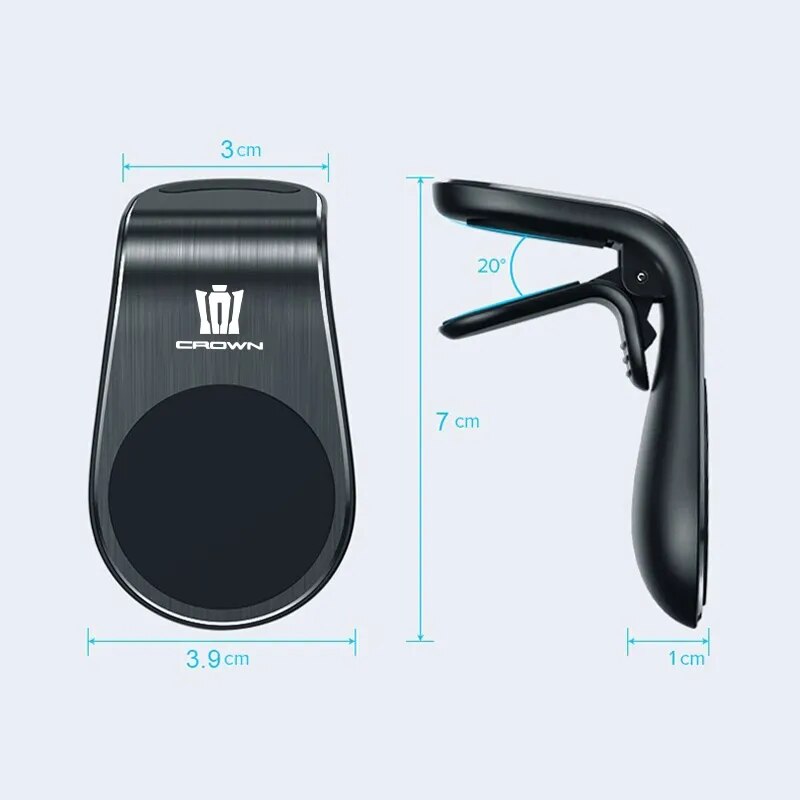 Metal Magnetic Car Phone Holder Air Clip Accessories Car Styling For Toyota Crown Corolla YARIS L Auris C-HR Hilux Vios Rav4