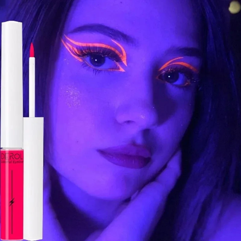 Luminous Light Neon Eyeliner Pen Eyes Makeup Red Waterproof Yellow Purple Red Color Liquid Eye Liner Pencil Make Up Cosmetics