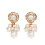 JUJIA  Pearl Earring For Women Gold Color Crystal Beaded Drop Earrings Trendy Jewelry Statement Earrings Brincos Gift