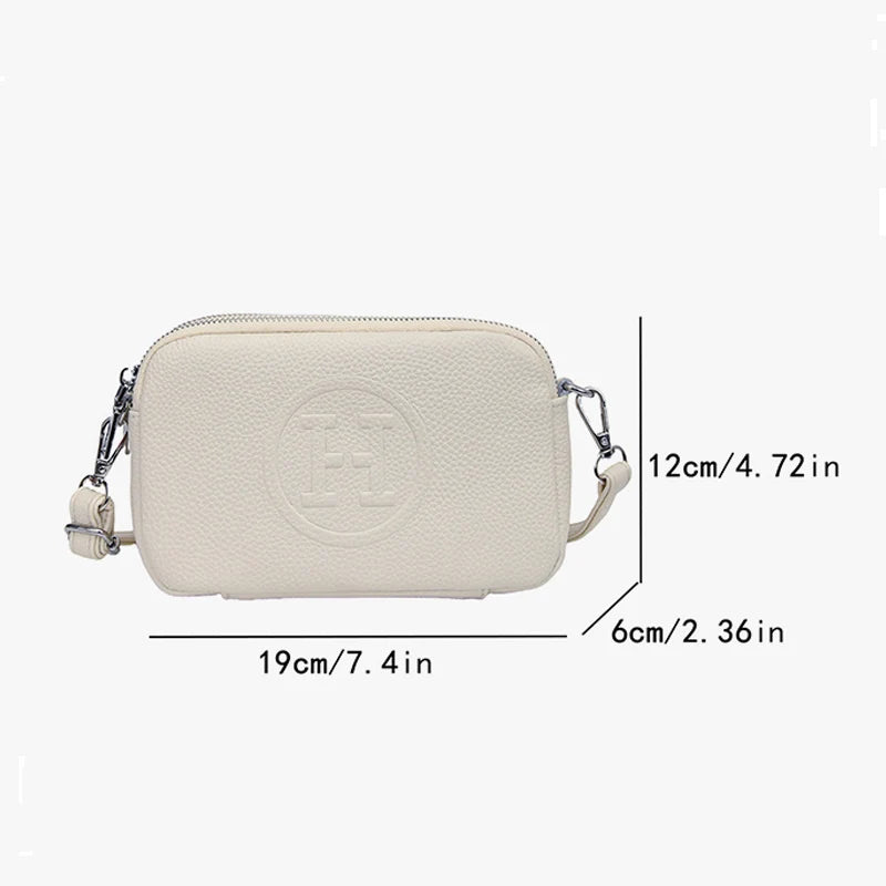 2024 Luxury Cow Leather Women Shoulder Crossbody Bag Fashion Female Messenger Phone Bag 100% Genuine Leather Women's Bag Handbag