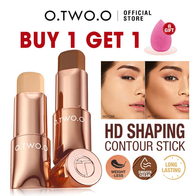 O.TWO.O Contour Stick Cream Long-wear Lightweight Brighten Stick Easy to Sculpt Face Concealer Bronzer Contouring Makeup Pen