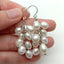 cultured white rice pearl danlge 925 silver hook earrings