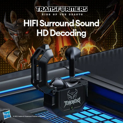 Transformers Original TF-T12 Bluetooth 5.3 TWS Earphones Portable Headphones Low Latency HIFI Stereo Headset  Wireless Earbuds