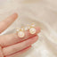 Gold Color Classic Metal Hoop Pearl  Butterfly Earrings For Woman Fashion Korean Jewelry Temperament Girl's Daily Wear earrings