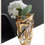 European Style Gold-plated Enamel Crystal Glass Vase, Fashionable and Luxurious Home Decoration Vase Gift, Home Decoration