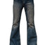 2022 Classic Retro Dark Blue Men's Flared Pants Campus Cowboy Punk Style Spring Fall Hip Hop Casual Quality Jeans Streetwear