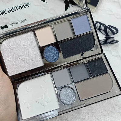 6 Color Black Smokey Eyeshadow Pallets Face Matte Contour Blush Powder All-in-One Makeup Pigments Shimmer Women Cosmetics Korean