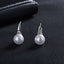 Elegant 925 Silver Needle Big Clear Freshwater Pearl Earrings Round Sterling Pearl Earrings Jewelry Classic Earrings for Women