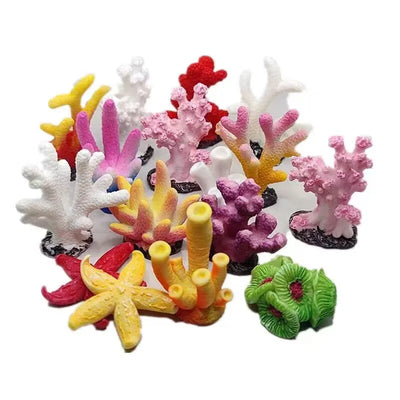 Cute Micro Landscape Artificial Coral Starfish Resin Ornaments For Fish Tank Aquarium Accessories Decorations Home Decor