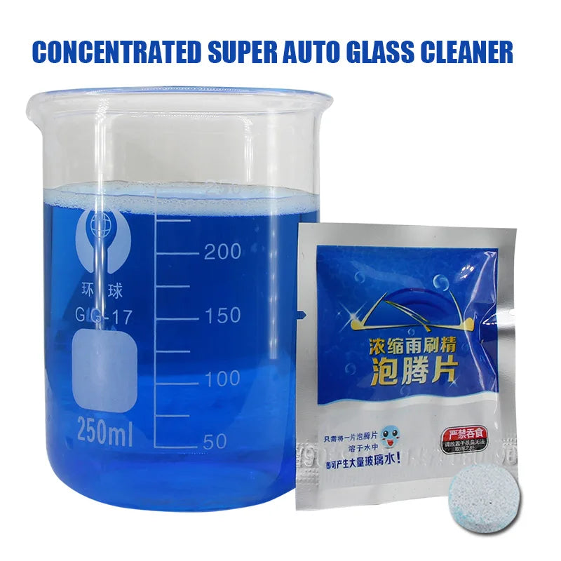 Car Glass Water 2Pcs Windscreen Cleaning Agent Pills Amazing Windshield Cleaner Effervescent Tablets Car Wiper blade accessories