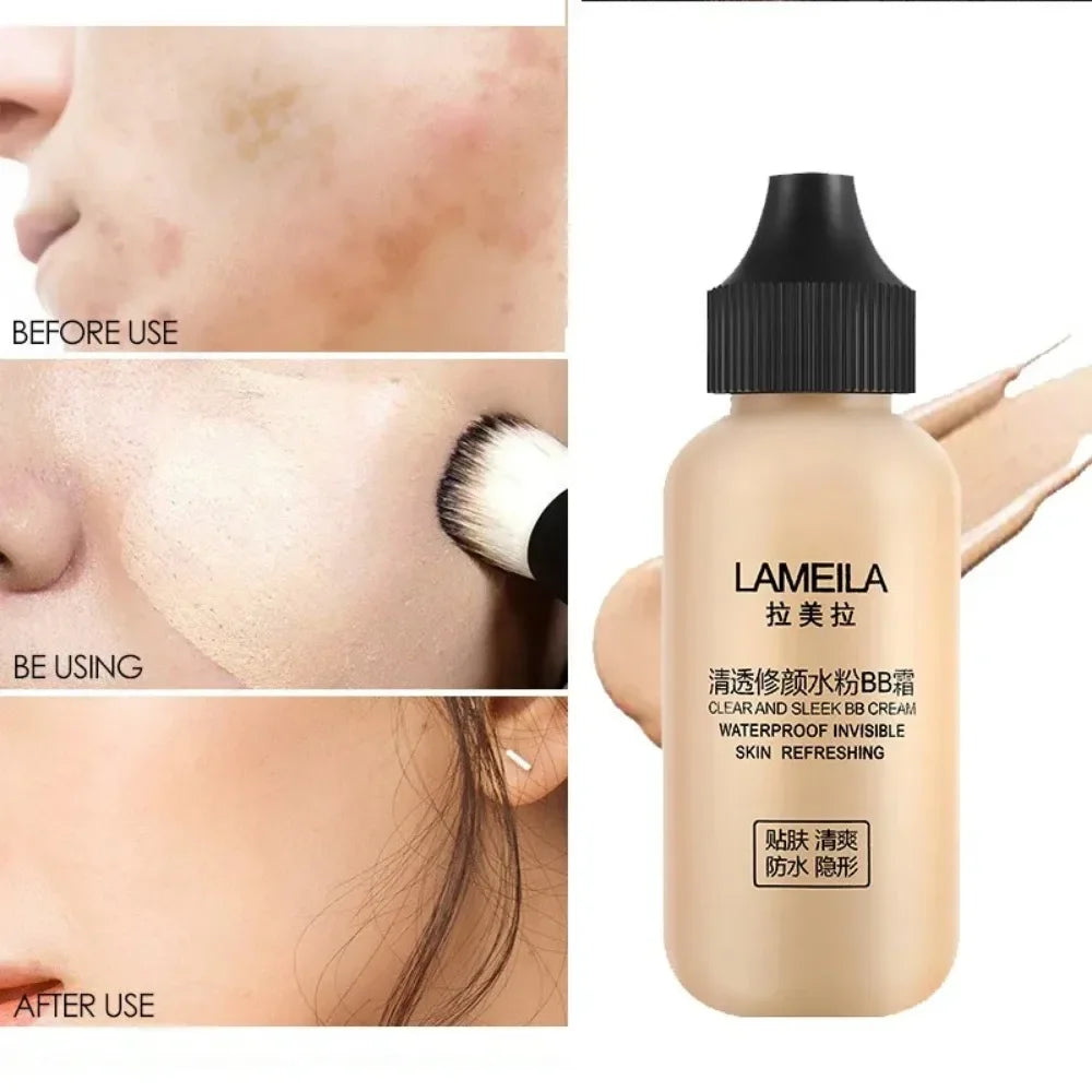 Natural Makeup Foundation Makeup Full Coverage Oil Control Concealer Make Up Foundation Cream for Face Matte Waterproof BB