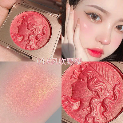 2 Colors Blush Peach Pallete Face Blush Mineral Pigment Palette Cream Shining Blusher  Focallure  Face Red Shadow Cosmestics