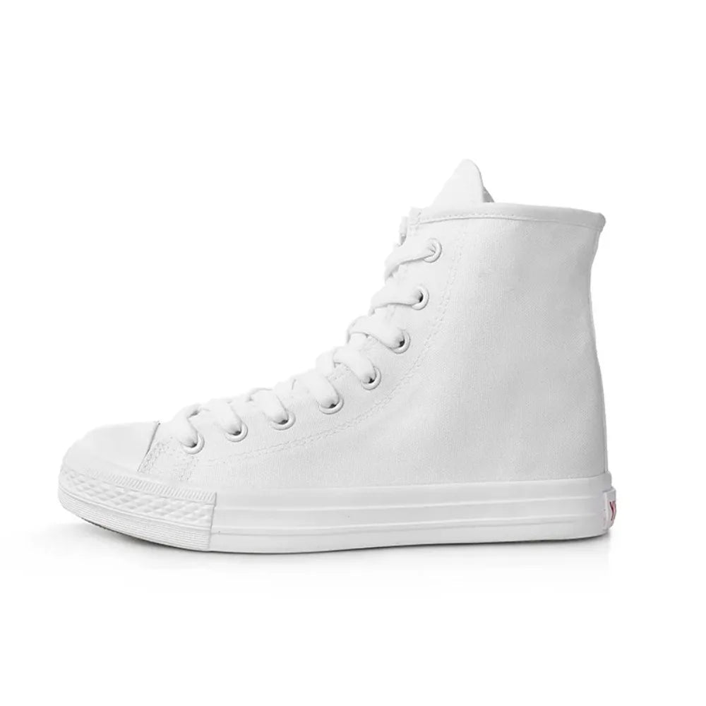 White Sneakers High-top Vulcanized Shoes Women's New Casual Canvas Shoes Casual Sports Shoe Lace-up Comfortable Women's Shoes